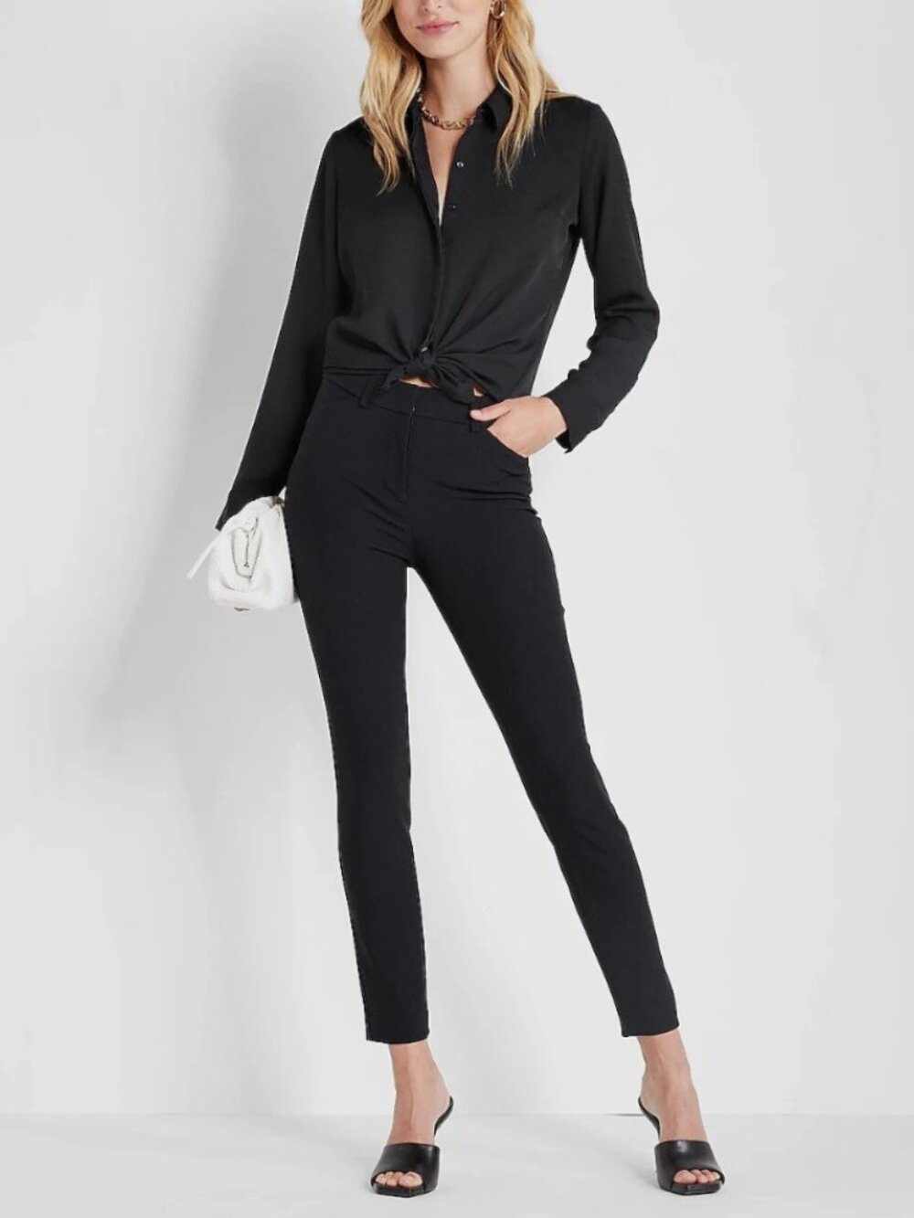 Express Black Supersoft Twill Skinny High Rise Dress Pants 00R
